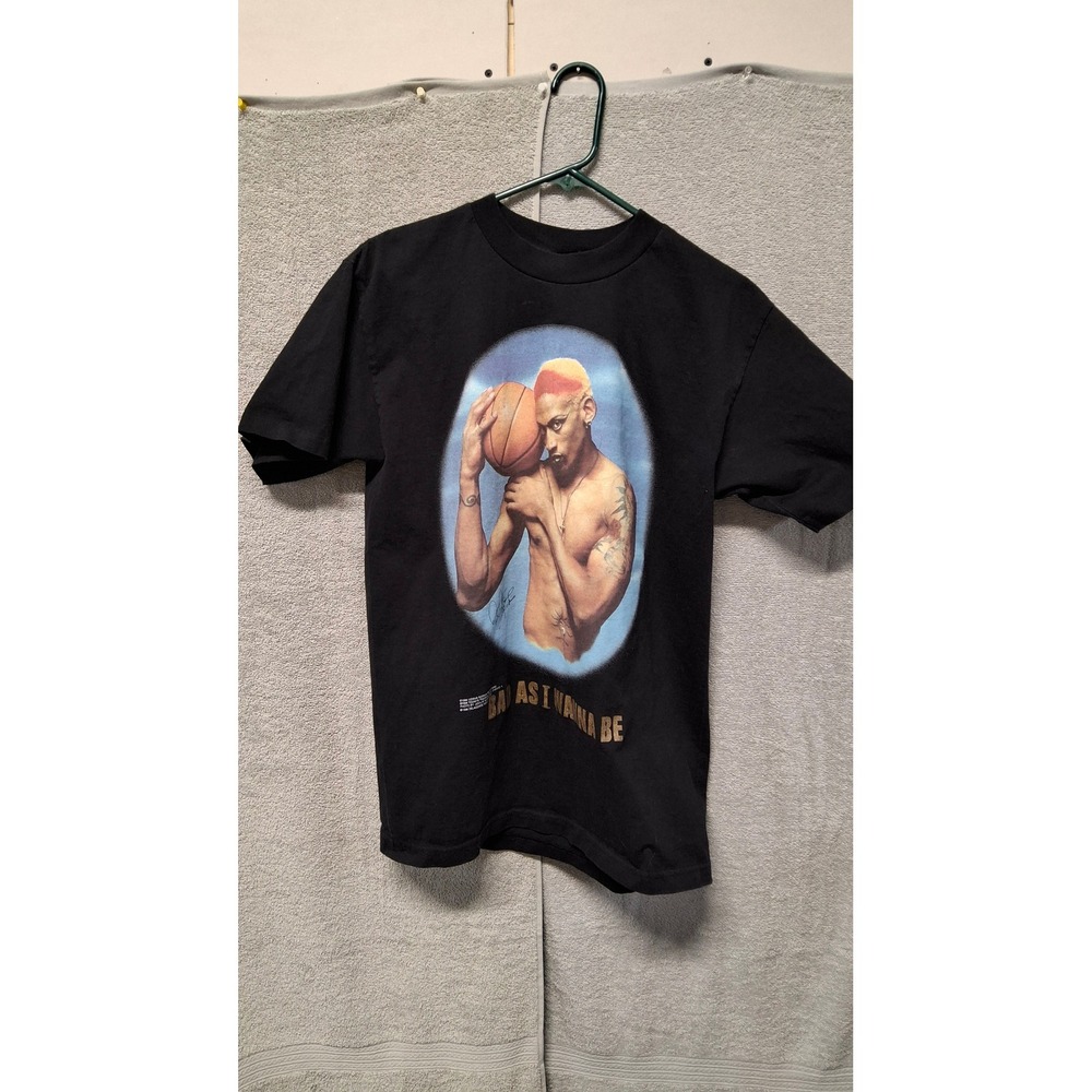 Vintage 1996 Dennis Rodman Bad As I Wanna Be Shirt Murina Made in USA Black L